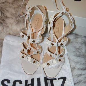 Schutz Wedge Sandals 6.5