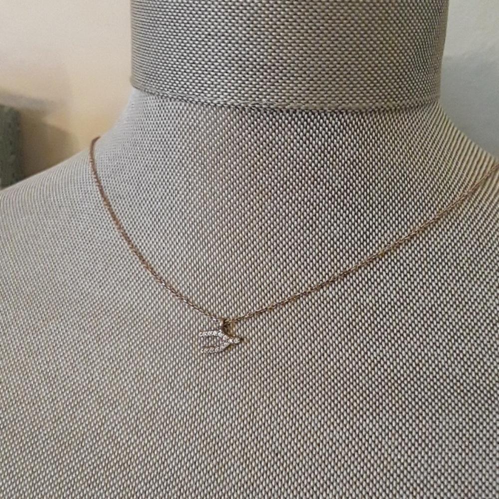 Rose Gold over Sterling Silver Wishbone Necklace