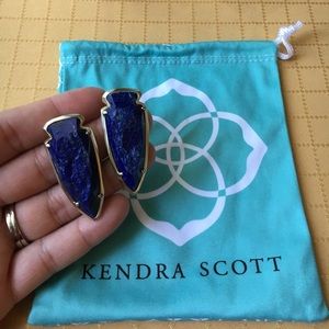 Kendra Scott Kathryn Earrings in Raw Cut Lapis