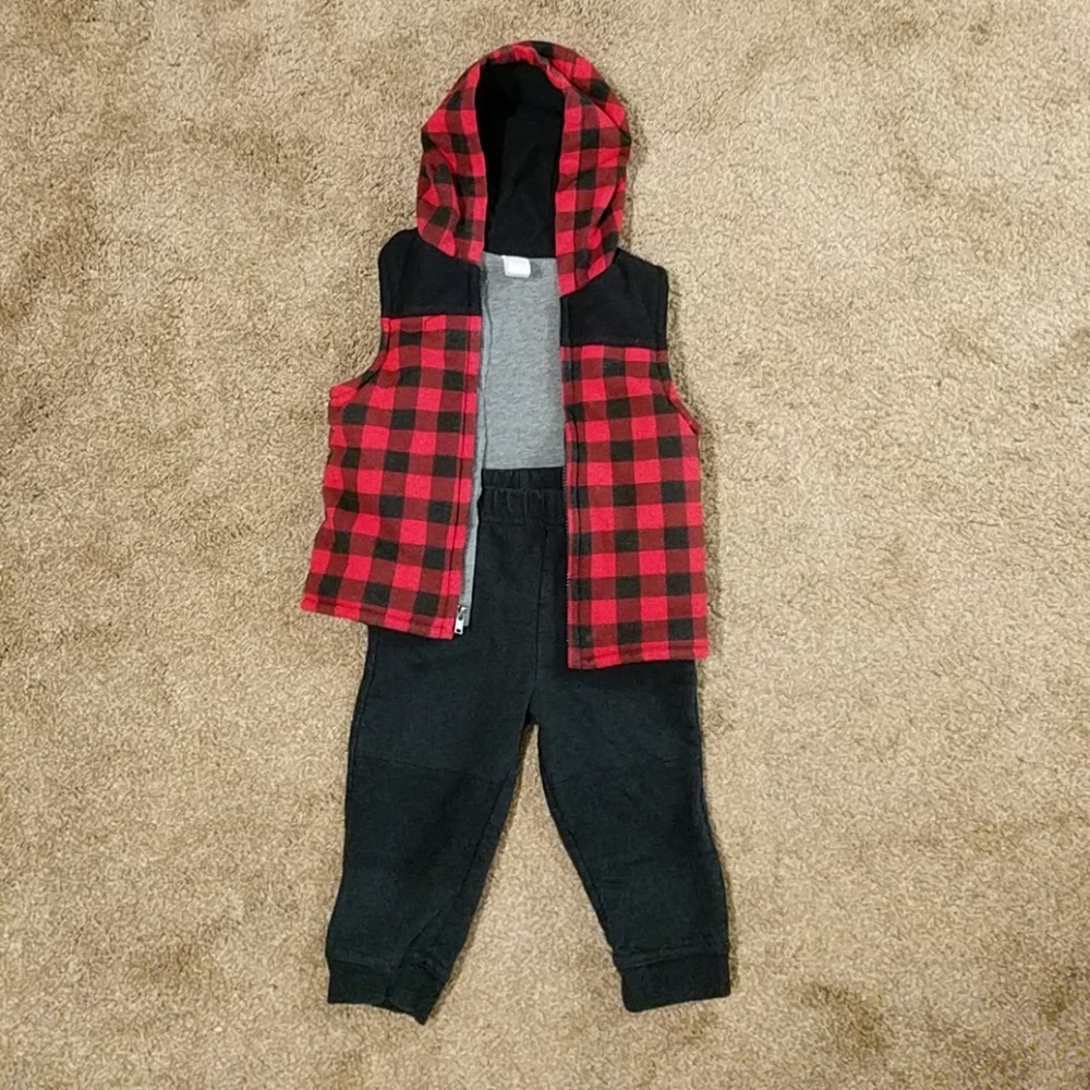 2 piece hooded puffer best and sweat pants