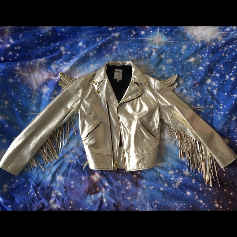 RARE! Jeremy Scott/Adidas metallic winged jacket!