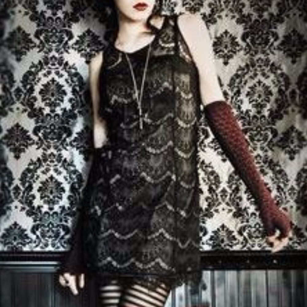 HEAVY RED "Enchanted French Lace Encounter" dress