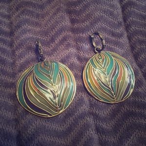 Lucky brand zebra multicolor earrings