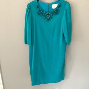 Kate Spade Jewel Collared Teal Dress