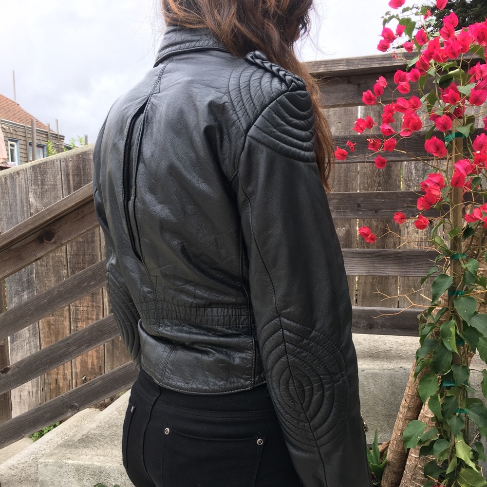 Vintage leather jacked made in Korea