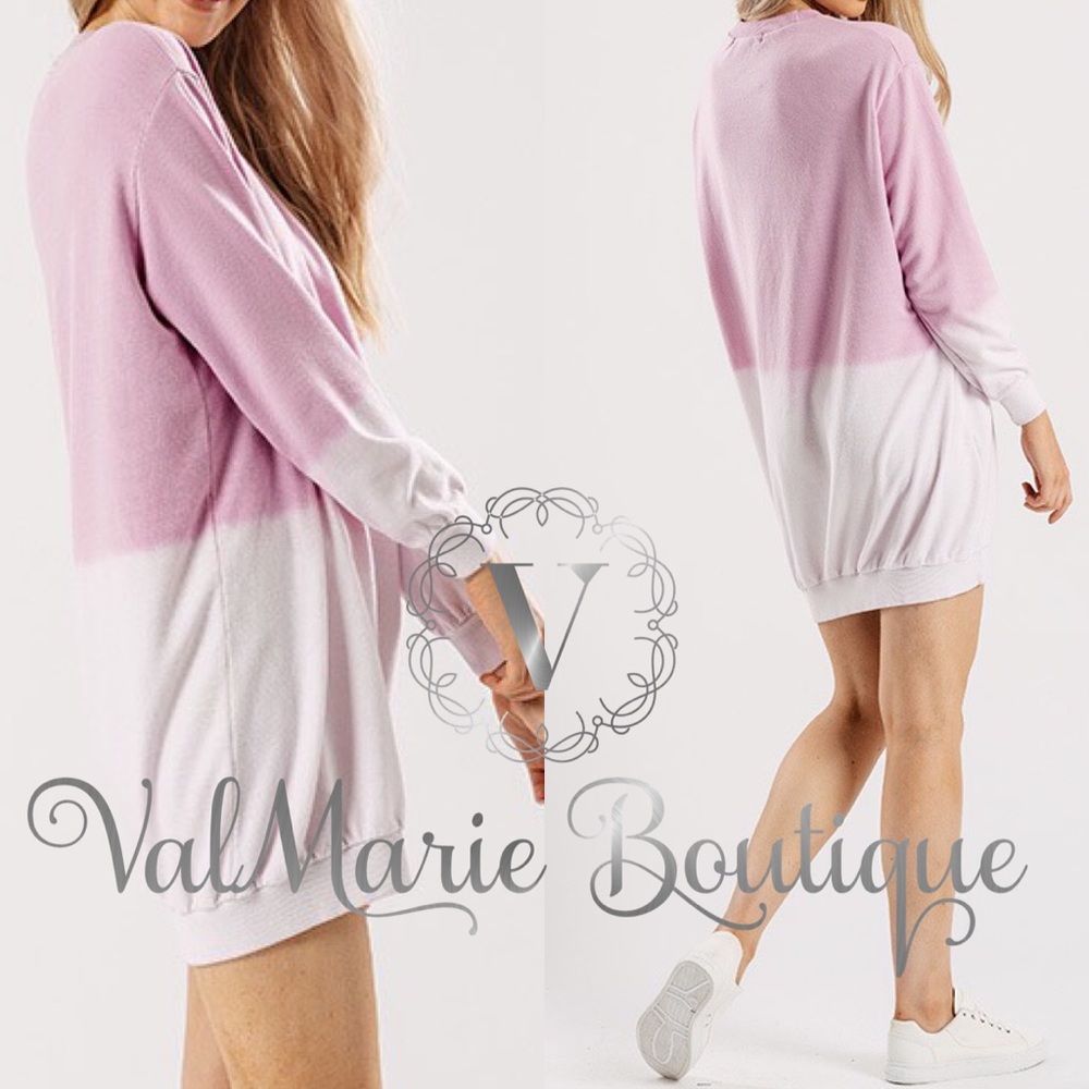 Ombré Sweatshirt Dress - Picture 2 of 2