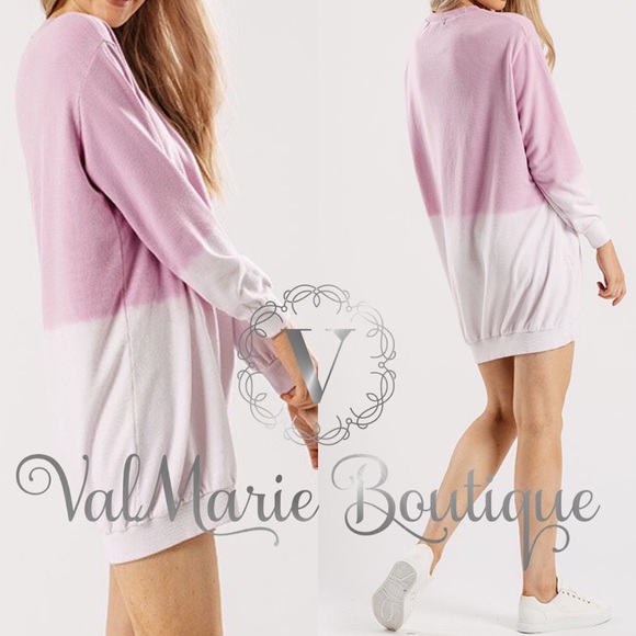 Ombré Sweatshirt Dress - Picture 2 of 2