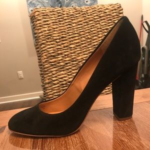 J Crew Black Suede Pumps