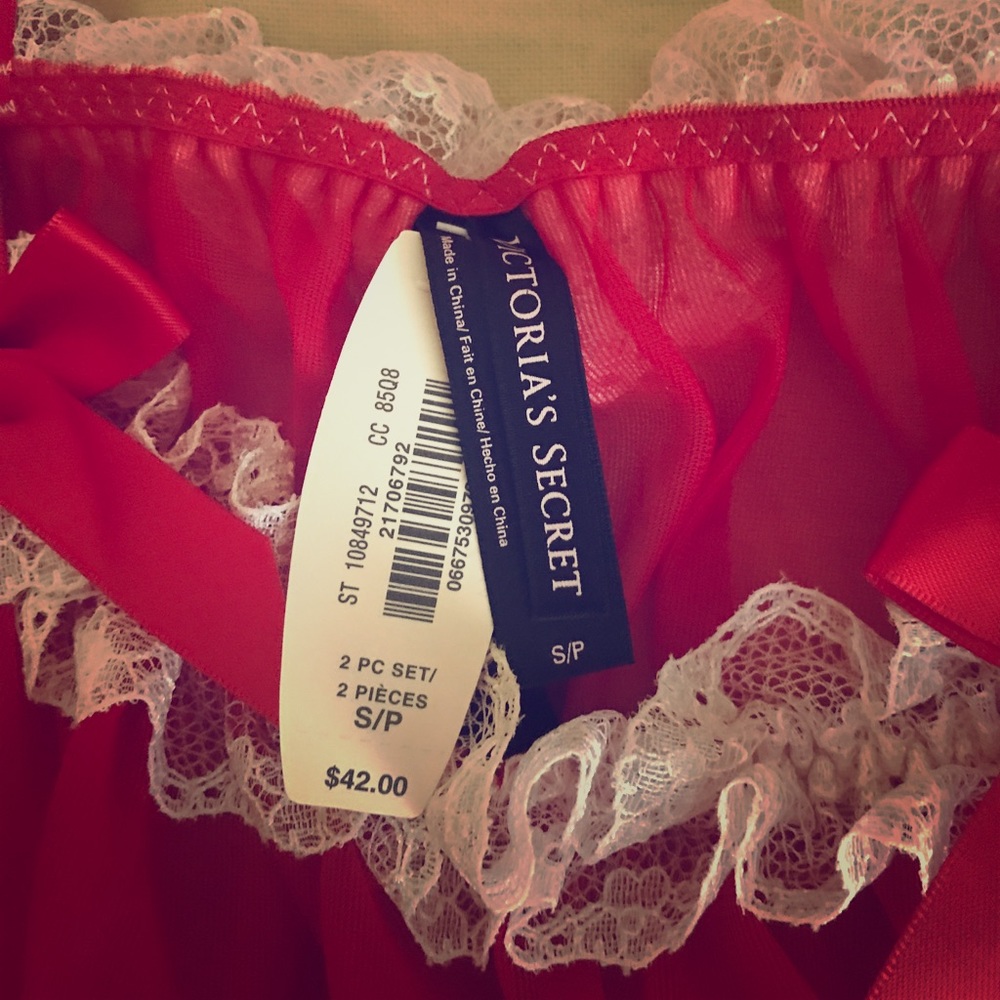 NWT Victoria's Secret Red Sexy 2piece Lingerie