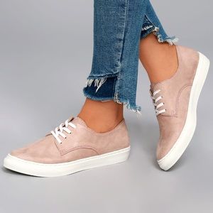 Mauve Suede Sneakers