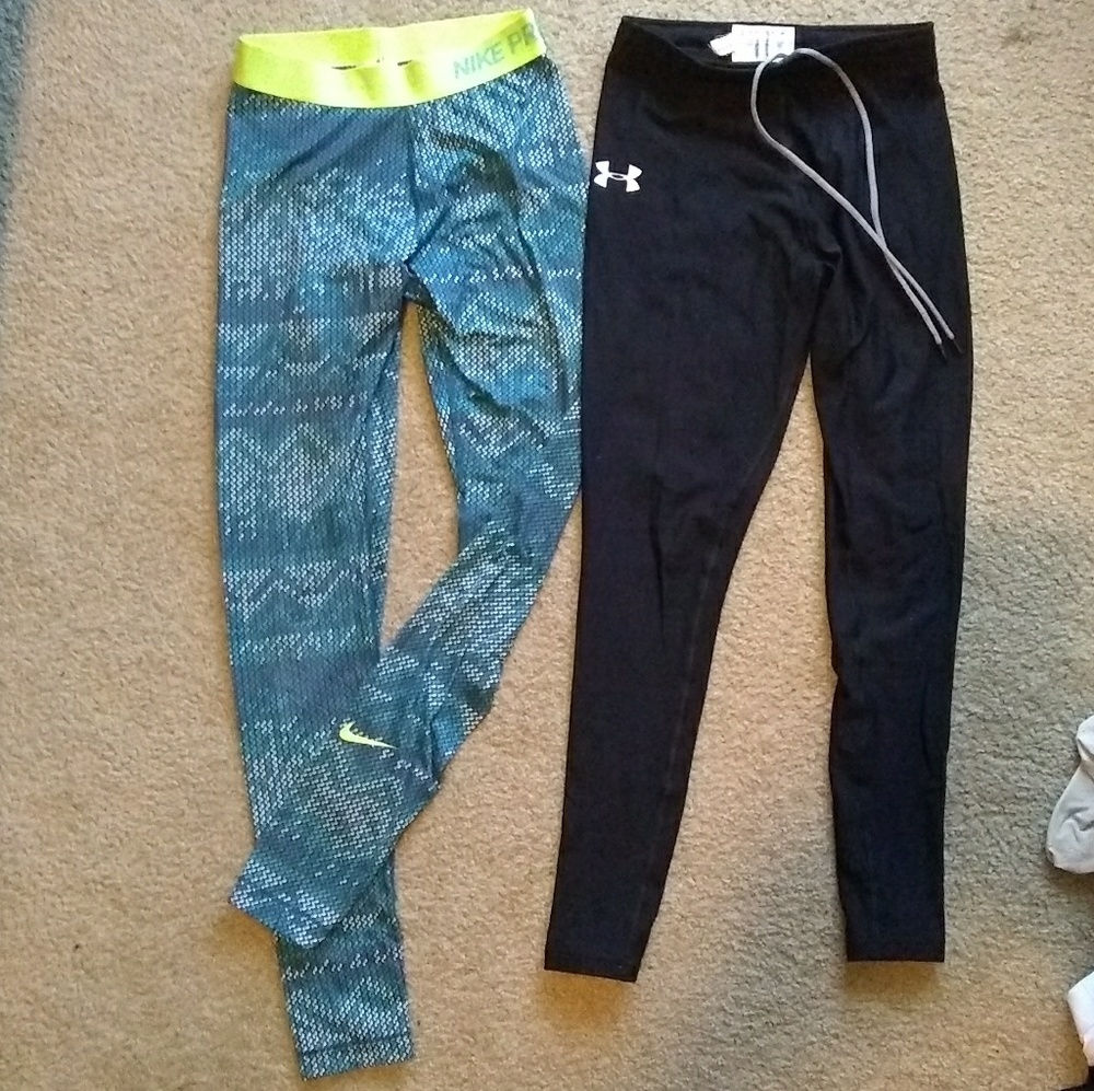 Two pairs of athletic leggings