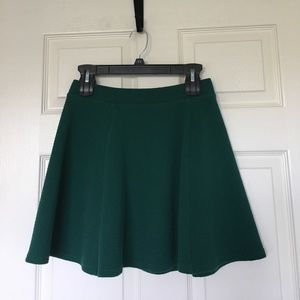 H&M divided dark green skater skirt