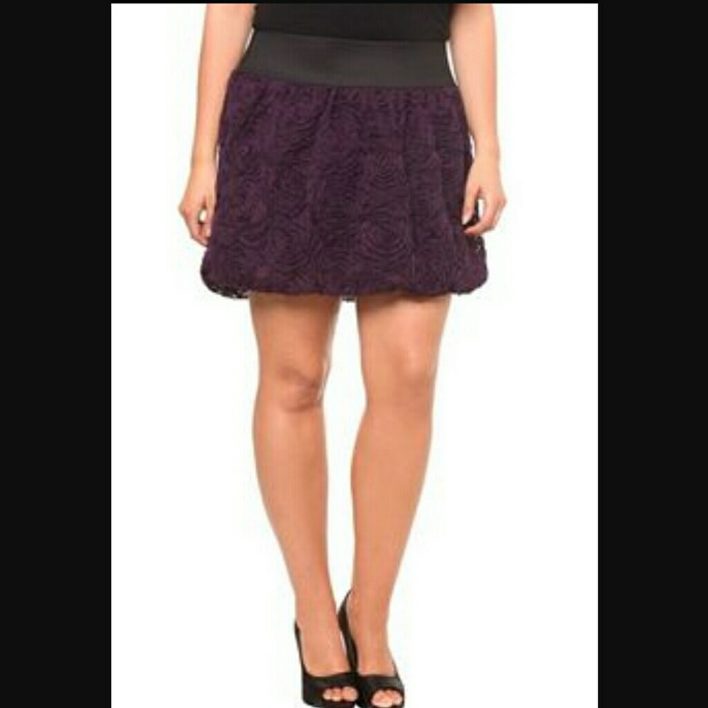 Gently Used Plus Size Purple Miniskirt
