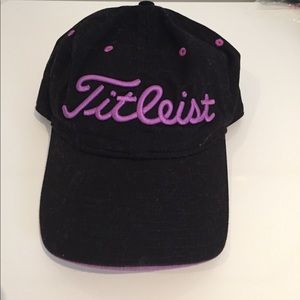 Black and Purple Titleist Golfing Hat