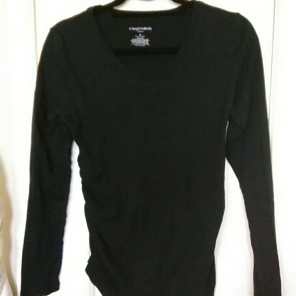 V Neck Long Sleeve Liz Lange Maternity Top - Picture 1 of 5
