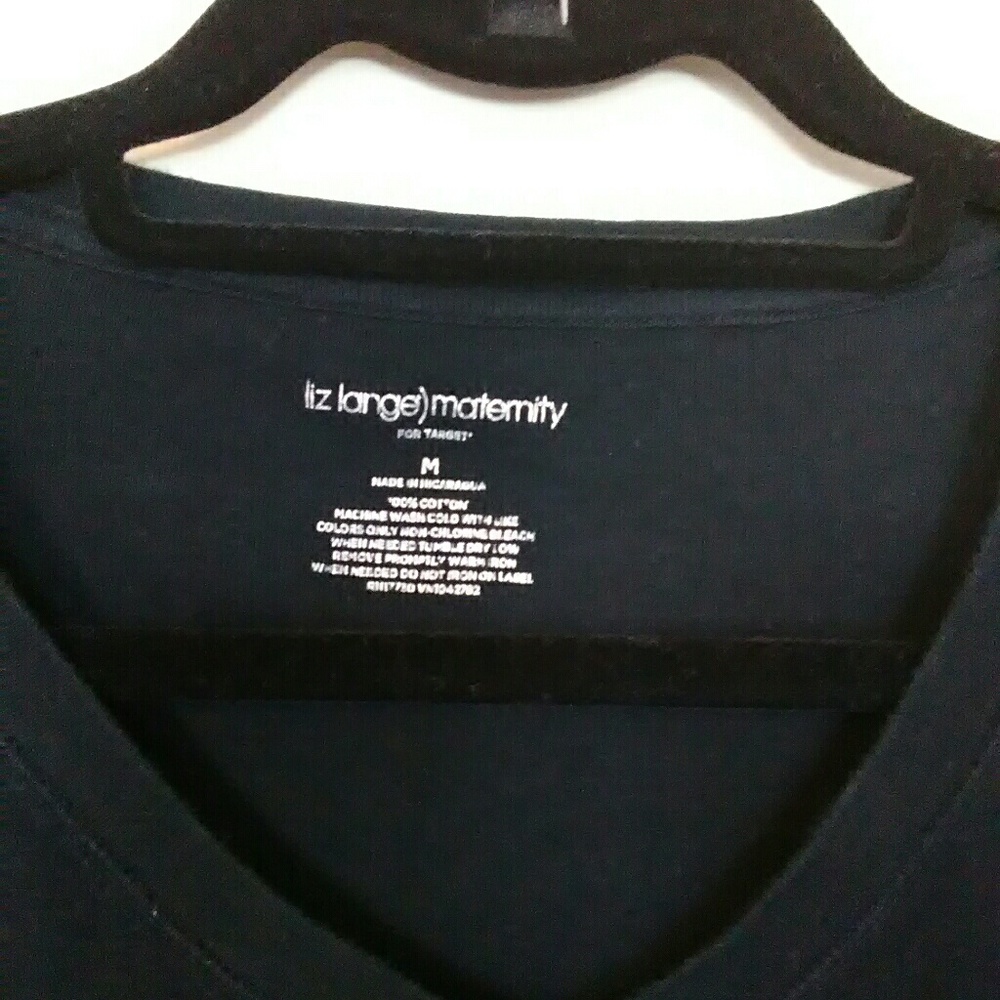 V Neck Long Sleeve Liz Lange Maternity Top - Picture 3 of 5