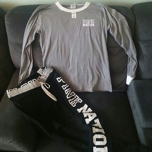 ♦♦SOLD♦♦ Pink Nation leggings and shirt