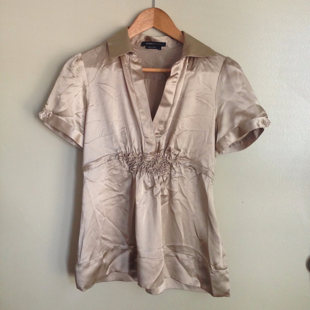 100% Silk Gold Blouse