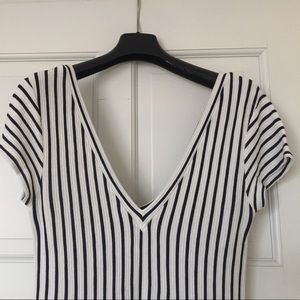 Zara Navy Stripes Dress, Size S