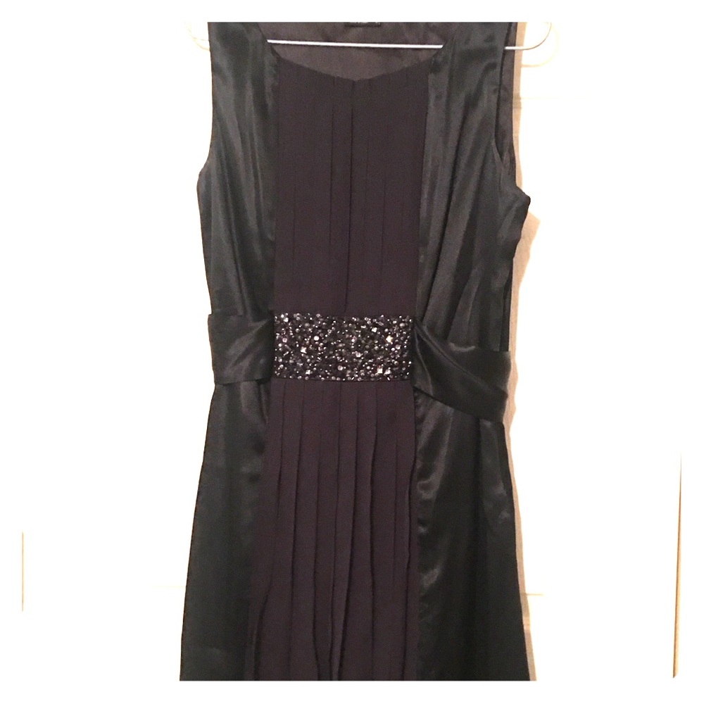 Black Silk sleeveless BCBG cocktail dress
