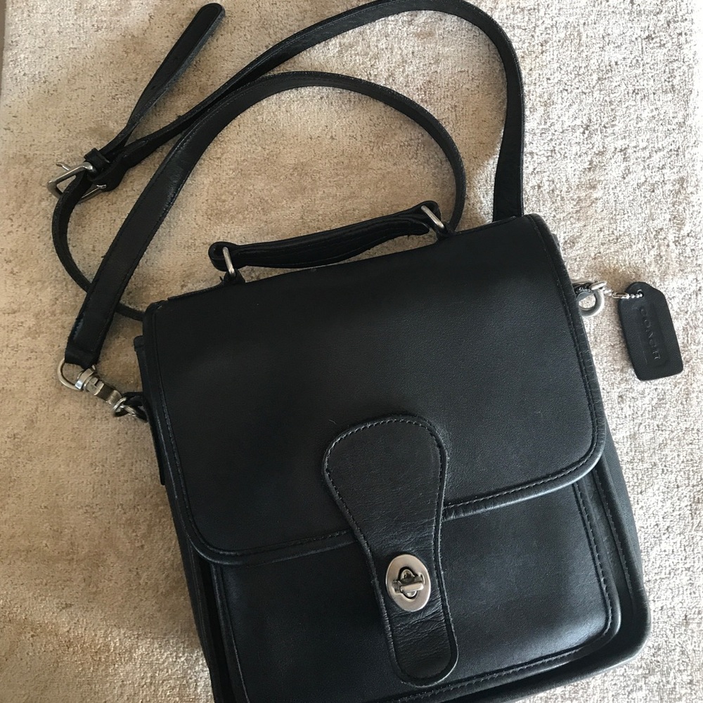 Vintage Coach Crossbody Bag Black