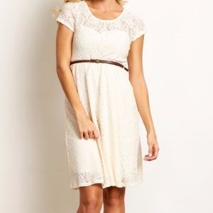 Pinkblush Maternity White Lace Dress Size Large