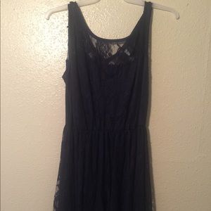 Navy Blue Lace Dress