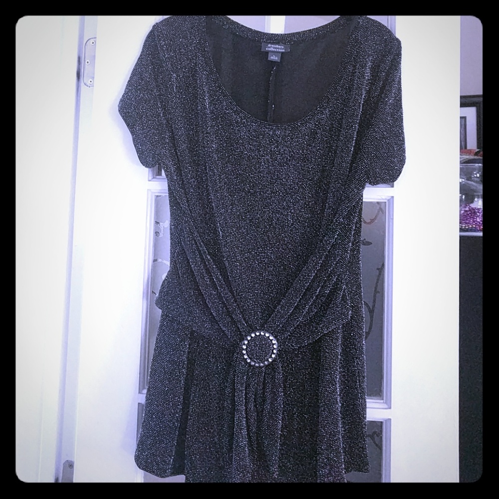 Sparkling collection black tie tunic
