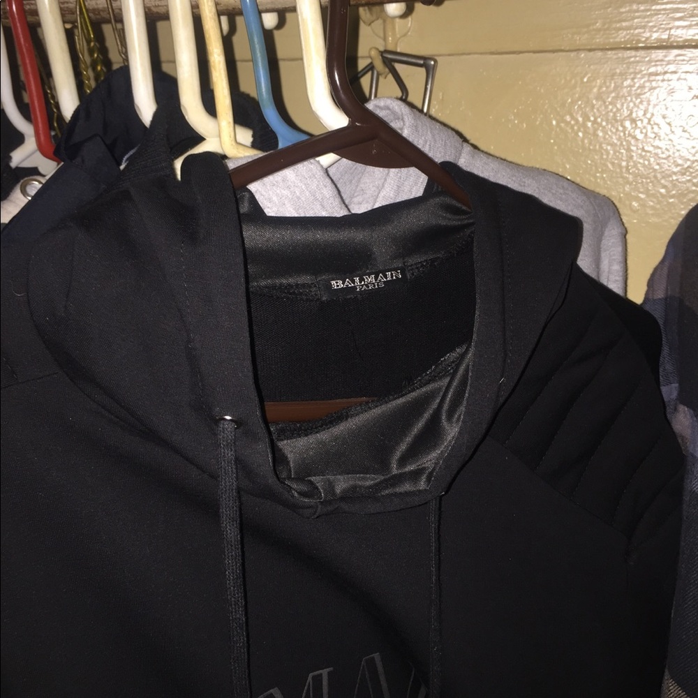 Balmain biker hoodie