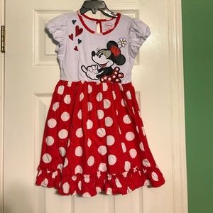 Disney Dress with glittery Minnie Mouse. Size 5/6