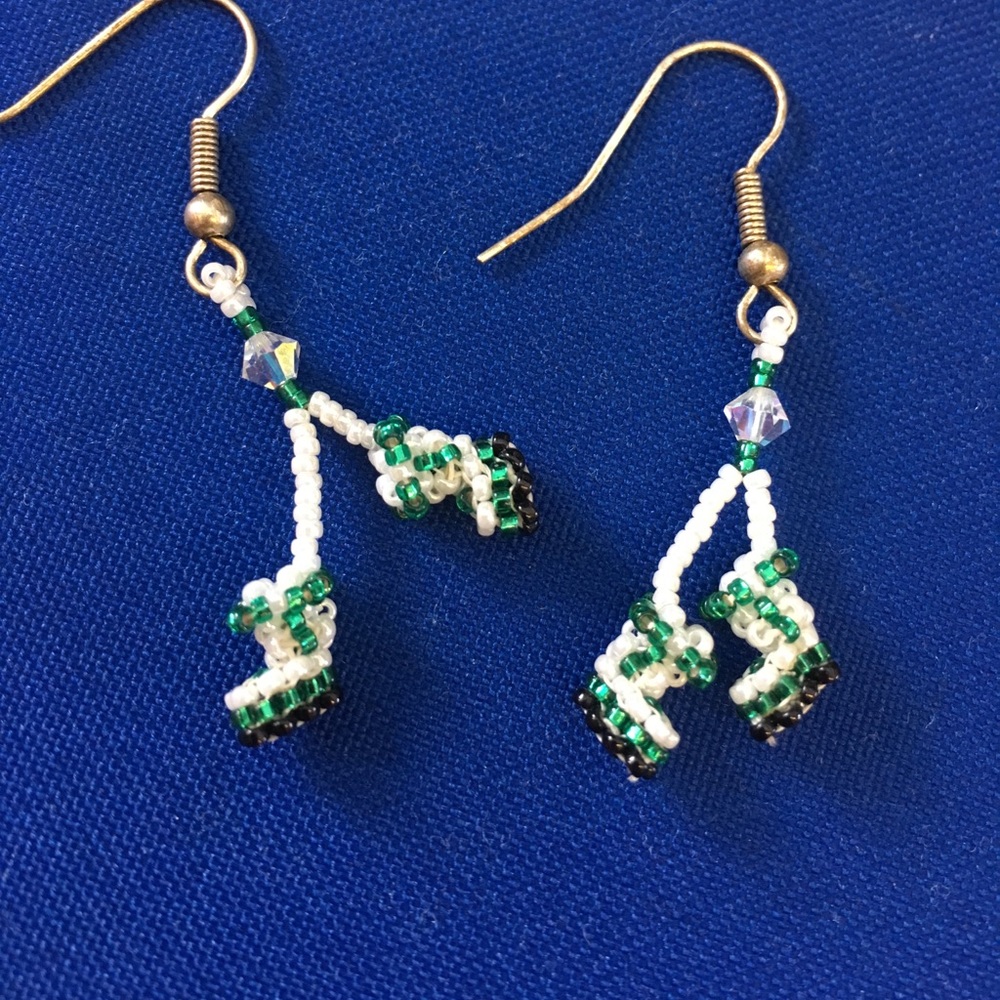 Miniature Mukluk boot earrings