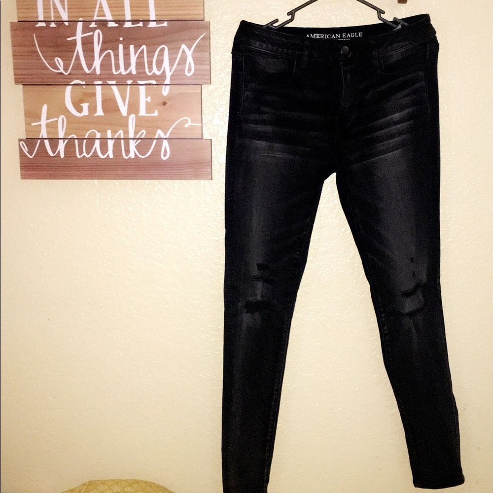 Black ripped up jeans
