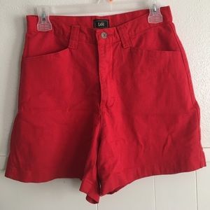 Vintage high waisted red Lee shorts