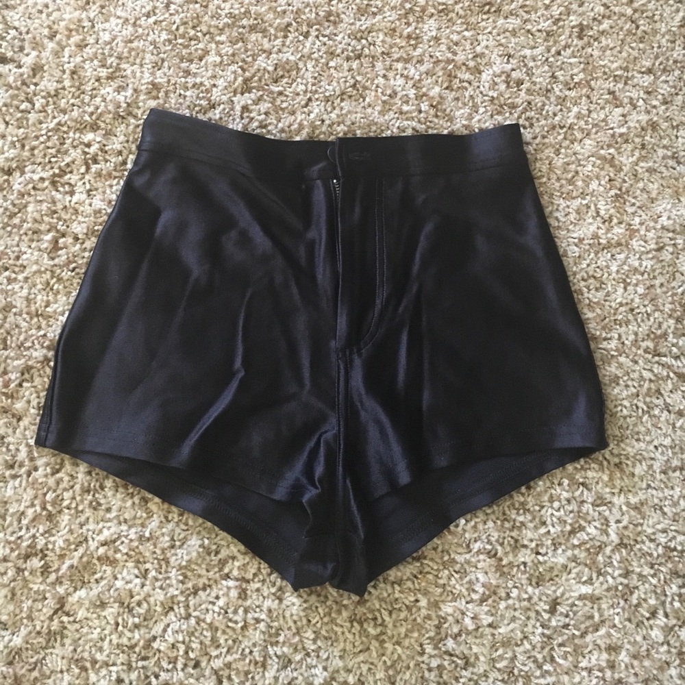 High wasted black American apparel shorts