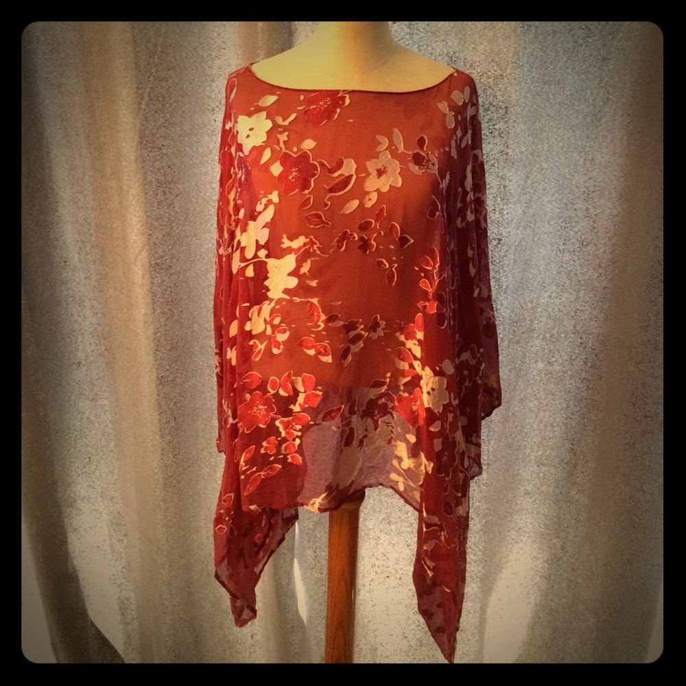 Batwing Cranberry Floral By Citiknit