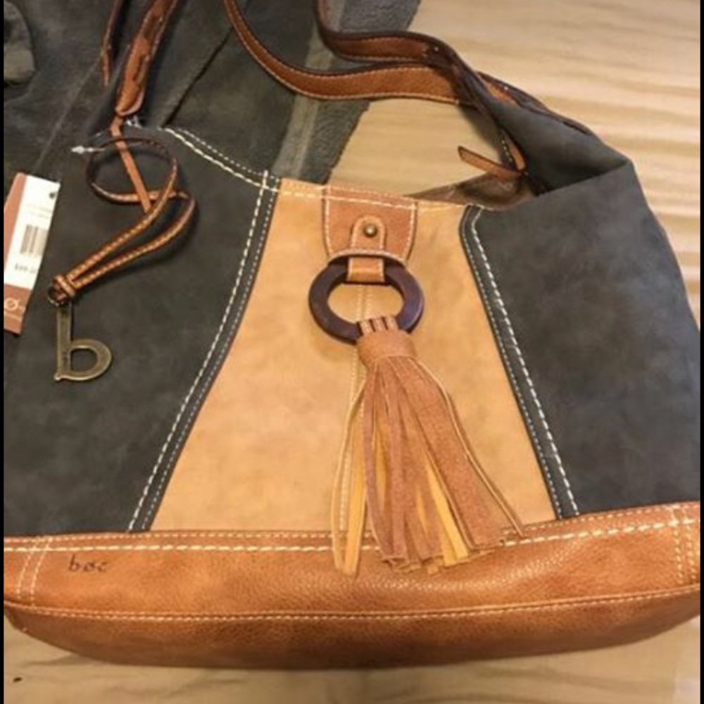 B.o.c tan and charcoal purse
