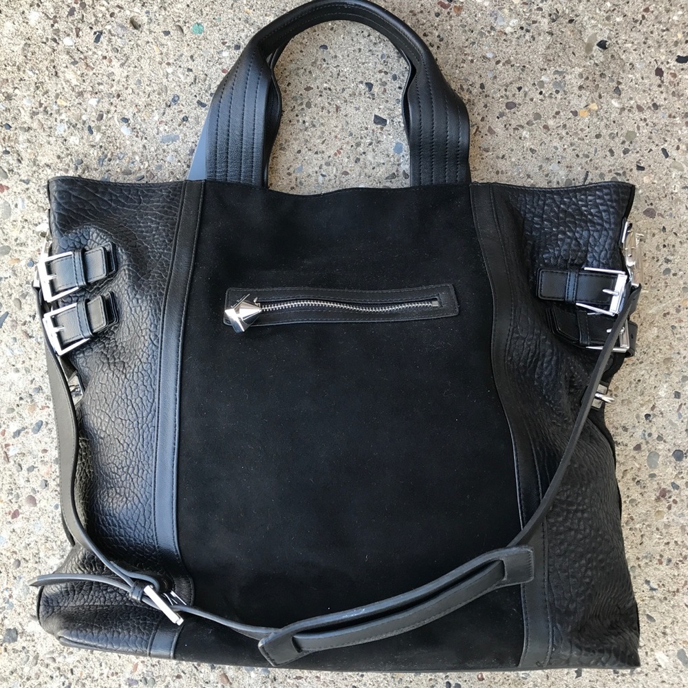 Emm Kuo Greenwich Ave Suede Leather Tote - Picture 2 of 6