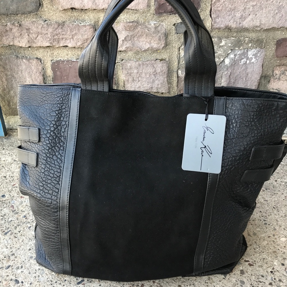 Emm Kuo Greenwich Ave Suede Leather Tote - Picture 4 of 6