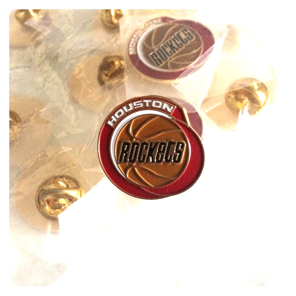 Vintage 80's Houston Rockets Enamel Pin RARE