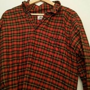 Lacoste mens plaid long sleeve shirt. Large 40