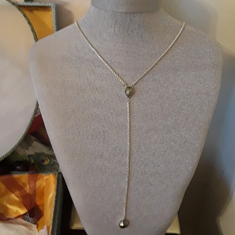 Kendra Scott Mason Lariat Necklace in Pyrite