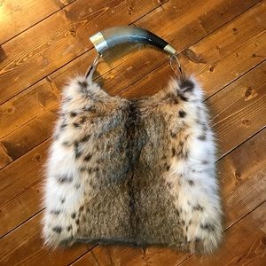 Real fur handbag