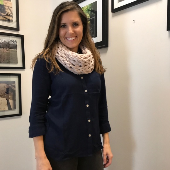 Knit Infinity Scarf - Picture 2 of 3