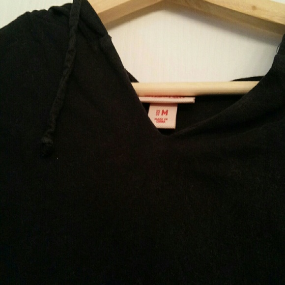 Mossimo hoodie poncho top. Medium black - Picture 2 of 4