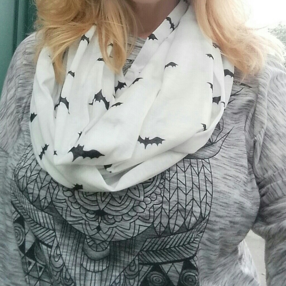 1 LEFT! Bat! Jersey knit infinity scarf!