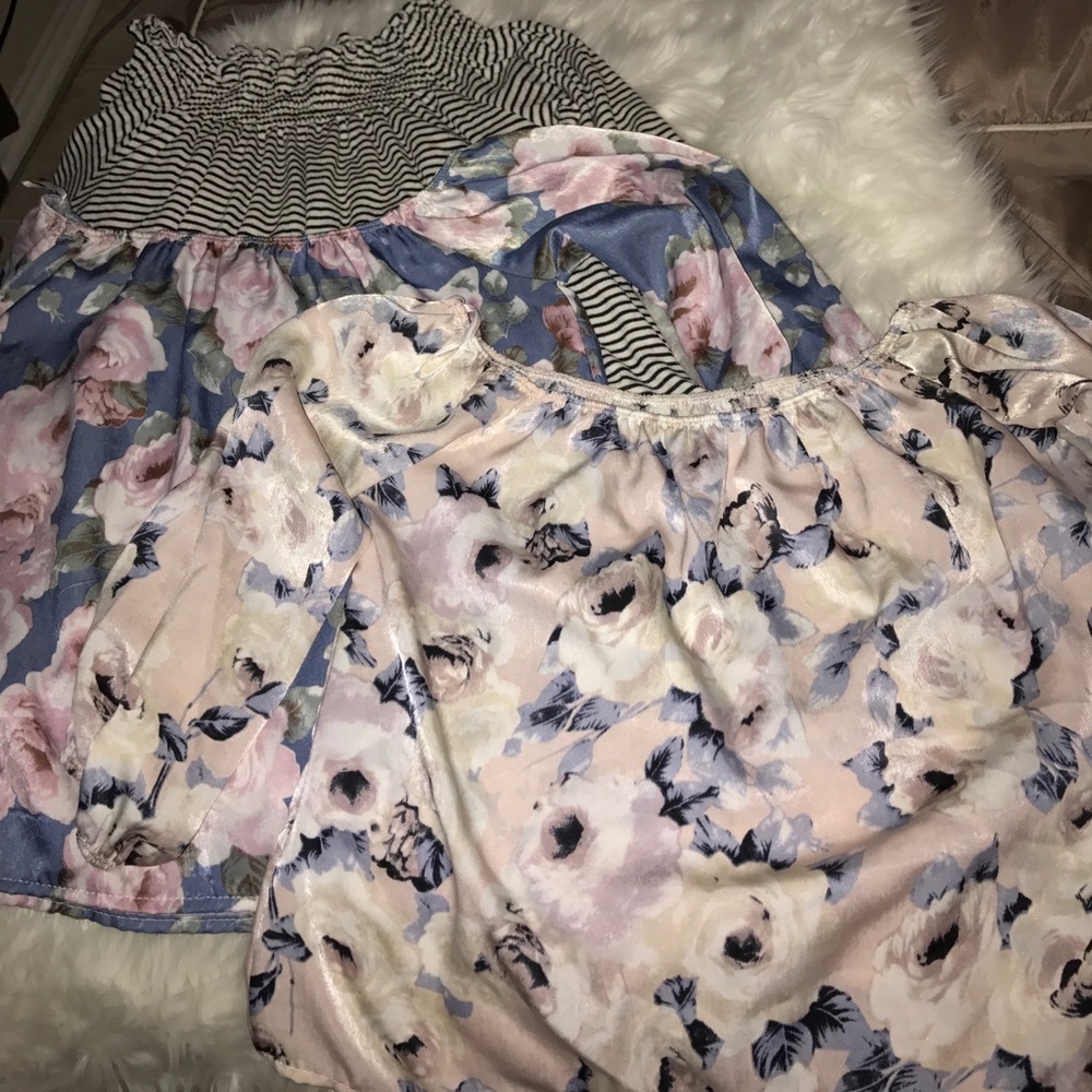 Cute off the shoulder shirts!