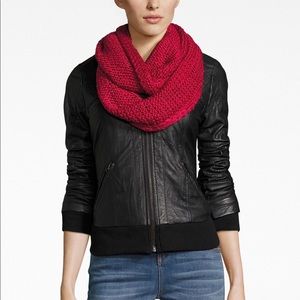 Red Ruby color woven scarf