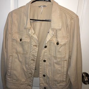 Free people pink denim jacket