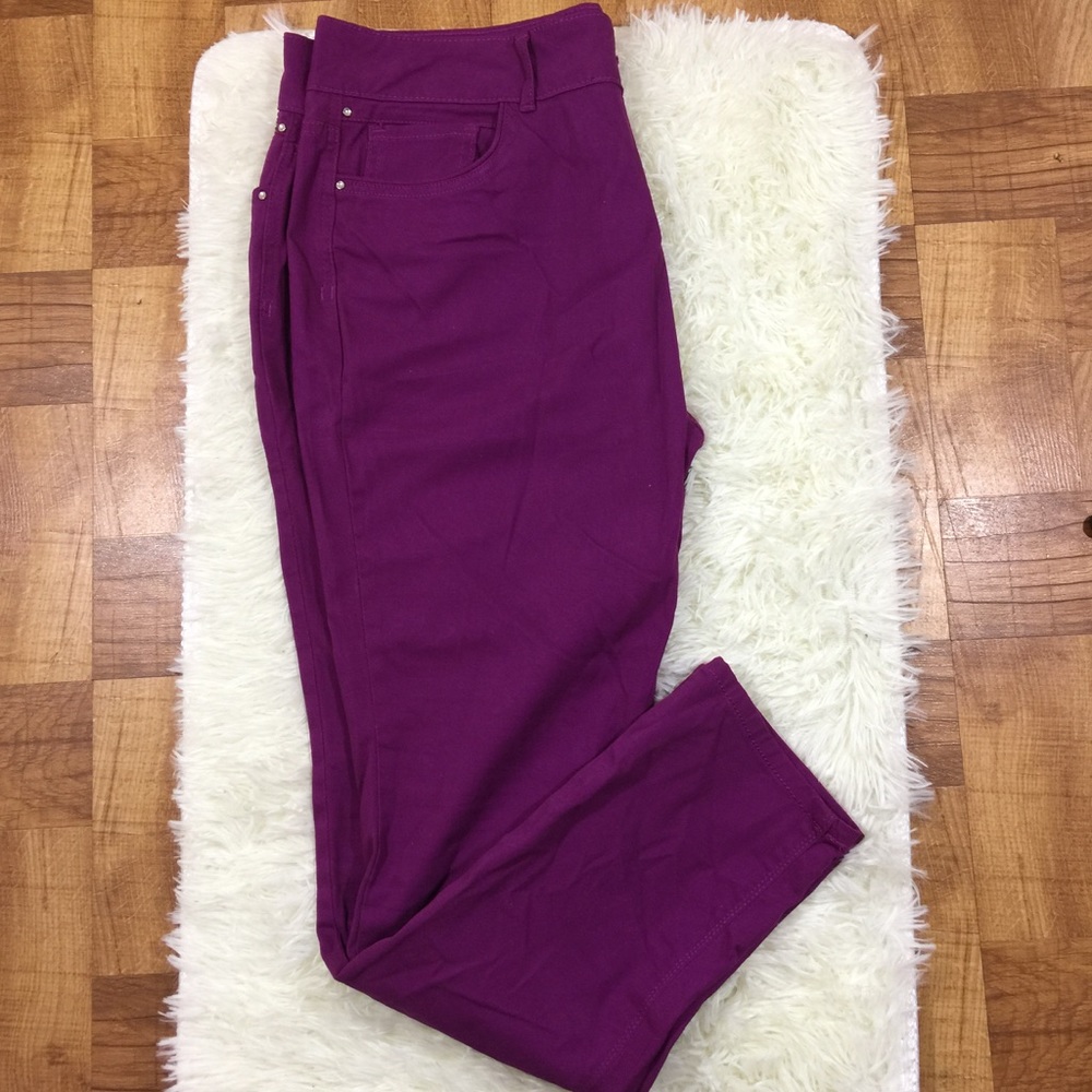 Plus Size Purple Skinny Jeans