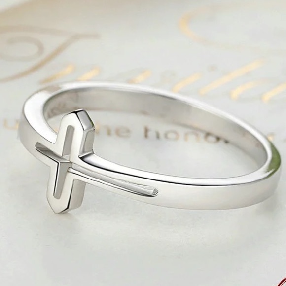 Jewelry - A New Sterling Silver Cross Ring